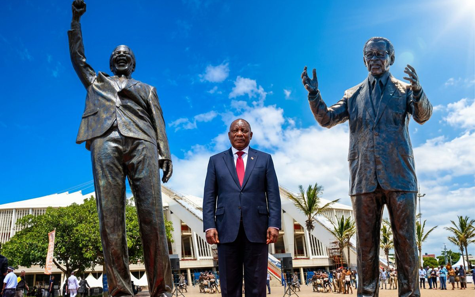 Ramaphosa Unveils Mandela and Tambo Statues in eThekwini
