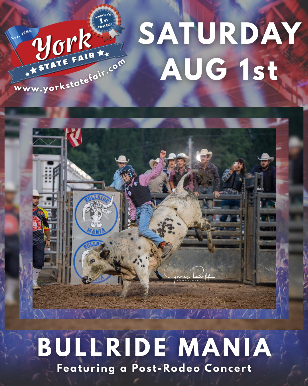 Purchase Online Ticket for Bullride Mania - York State Fair - 2026
