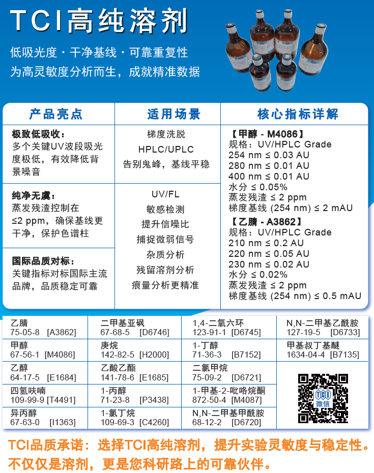 TCI高纯溶剂