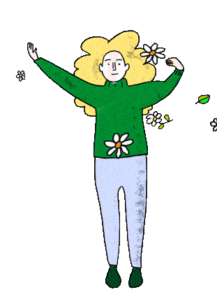 Person feeling everything spring promised