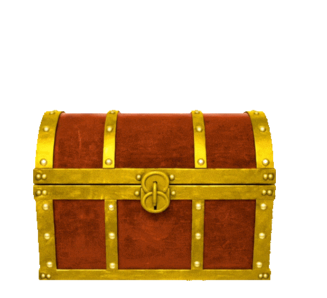 GIF of an treasure box opening and displaying a crown