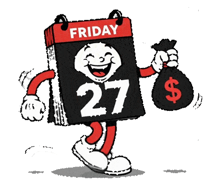 Hopefully this walking Black Friday character won't give you nightmares.