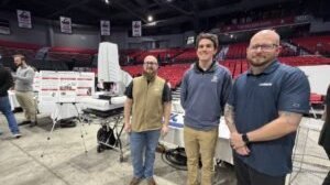 NIU student showcasing senior design project