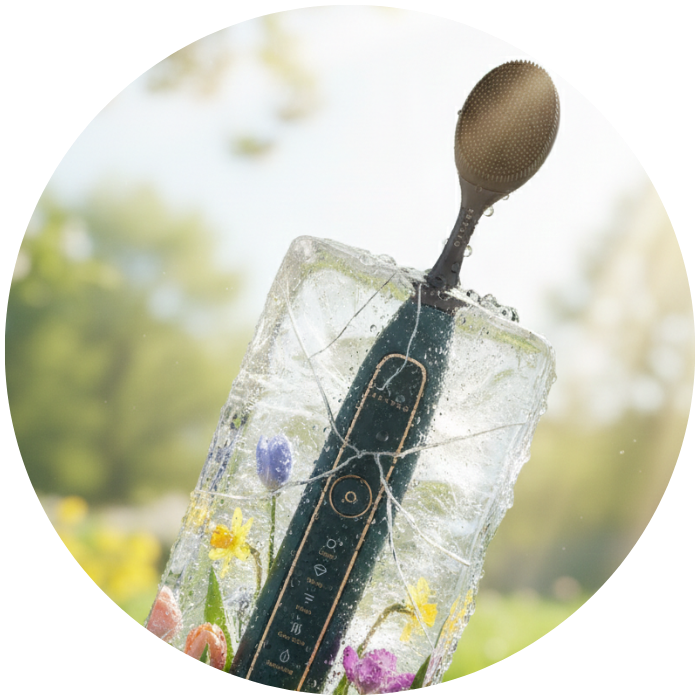 Poznaj szczoteczkę soniczną SEYSSO Gold Forest Green.