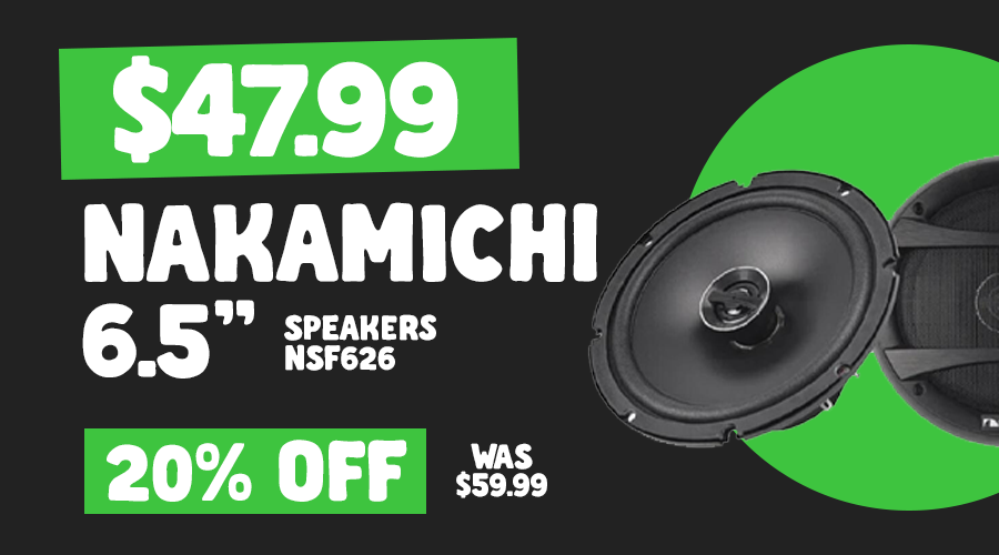 Nakamichi 6.5" Nsf626 2 Way Coaxial Speakers Pair 250W