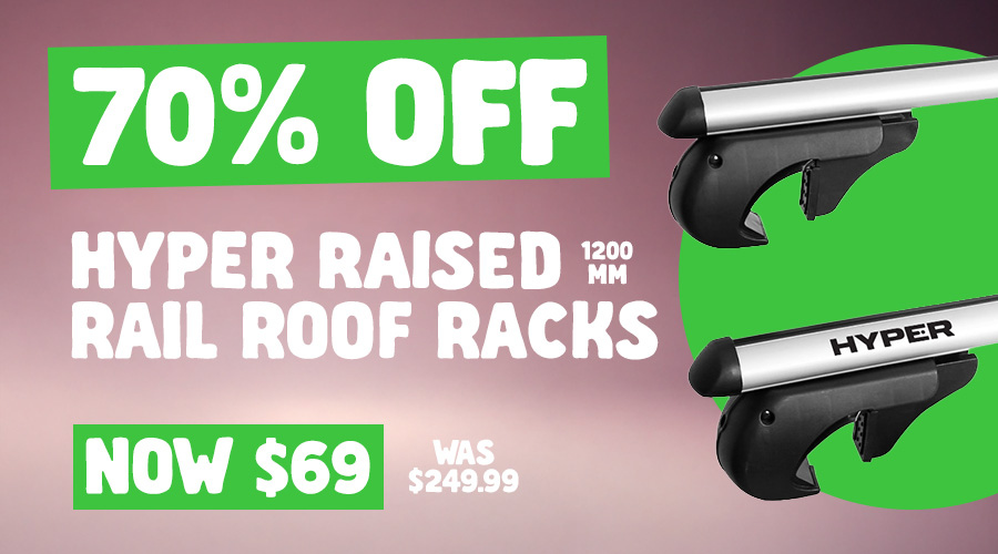 RASIED RAIL ROOF RACKS $69