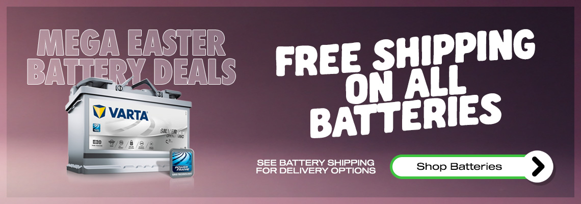 Free Shipping on All Batteries