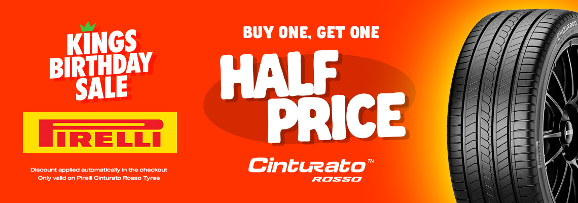 BUY 1 GET 1 HALFPRICE ON PIRELLI CINT ROSSO