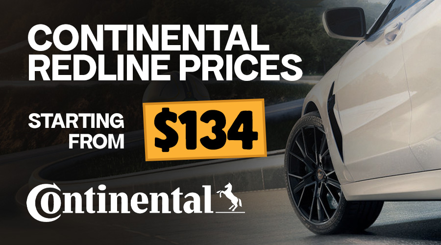 CONTINENTAL TYRES FROM $134