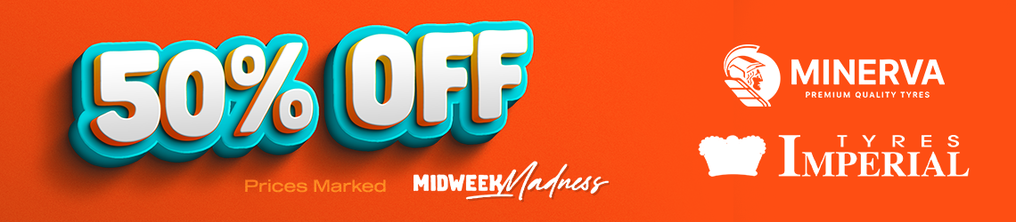 50% Off Imperial/Minerva Tyres 50% Off Imperial/Minerva Tyres