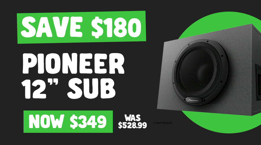 PIONEER 12" SUB $299
