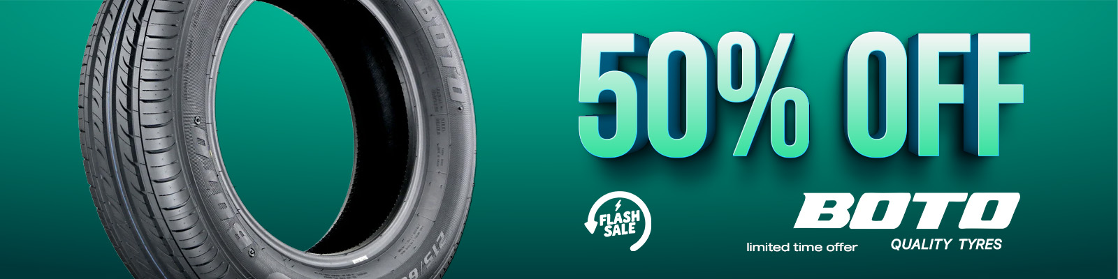 50% Off Boto Tyres