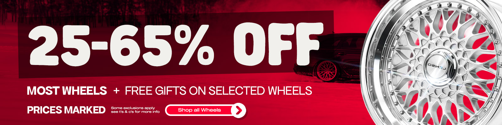 UP TO 65% OFF WHEELS