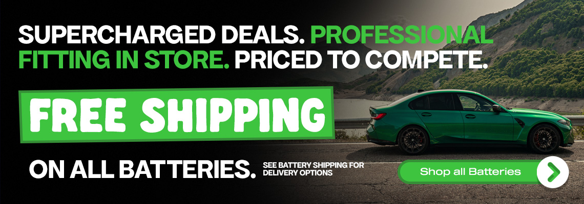 Free Shipping on All Batteries