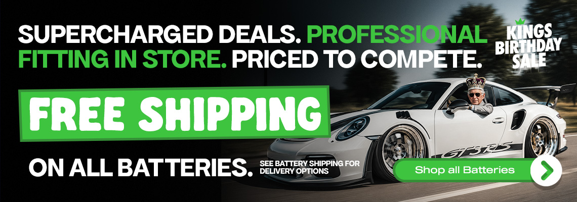 Free Shipping on All Batteries