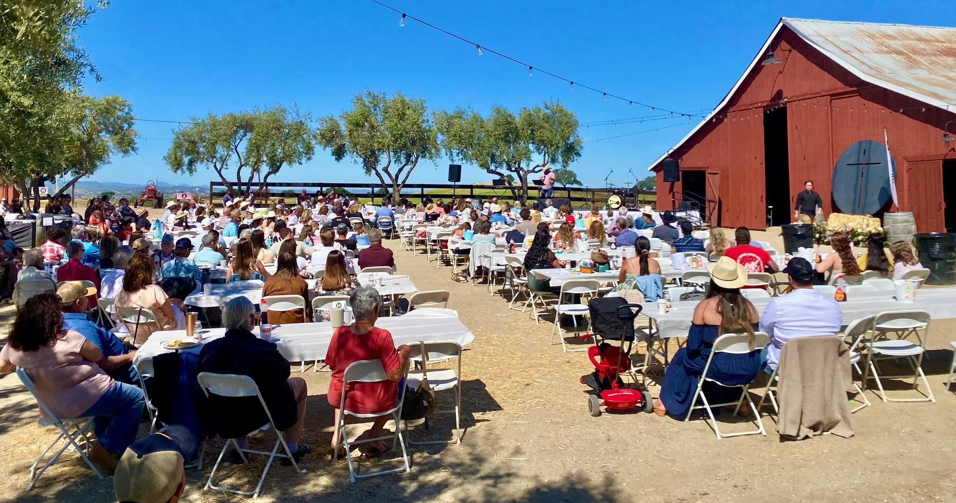 Outdoor worship service