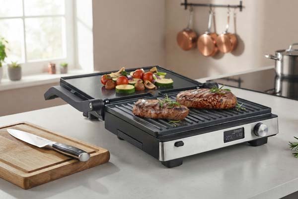 bistecchiera per hamburger e panini
