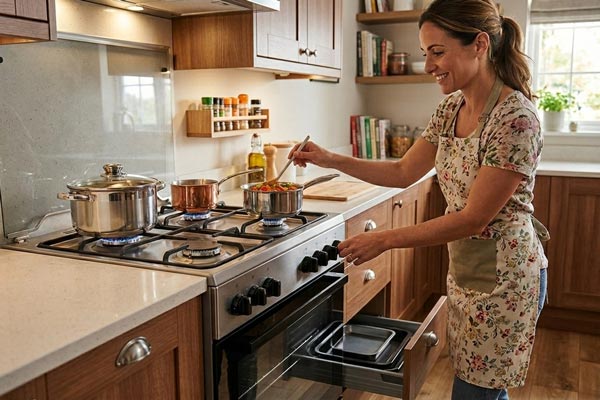 cucina gas con grill elettrico