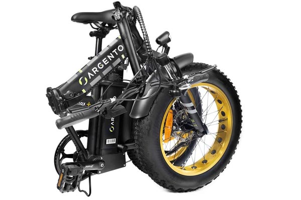 bici elettrica pieghevole argento