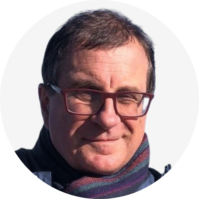 a man wearing glasses