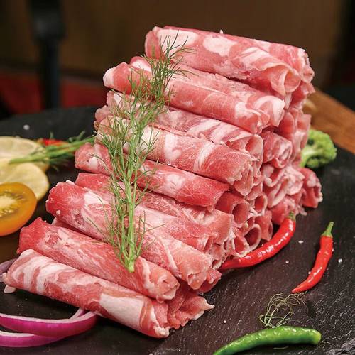 Premium sliced meat for hot pot
