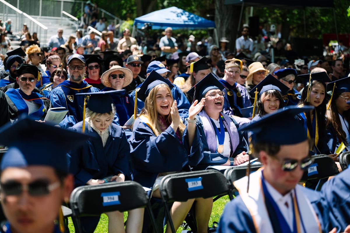 A view of the audience at the 2025 commencement ceremony