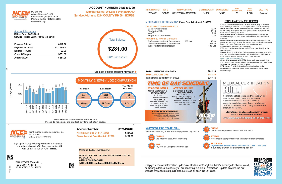 NCE new bill design