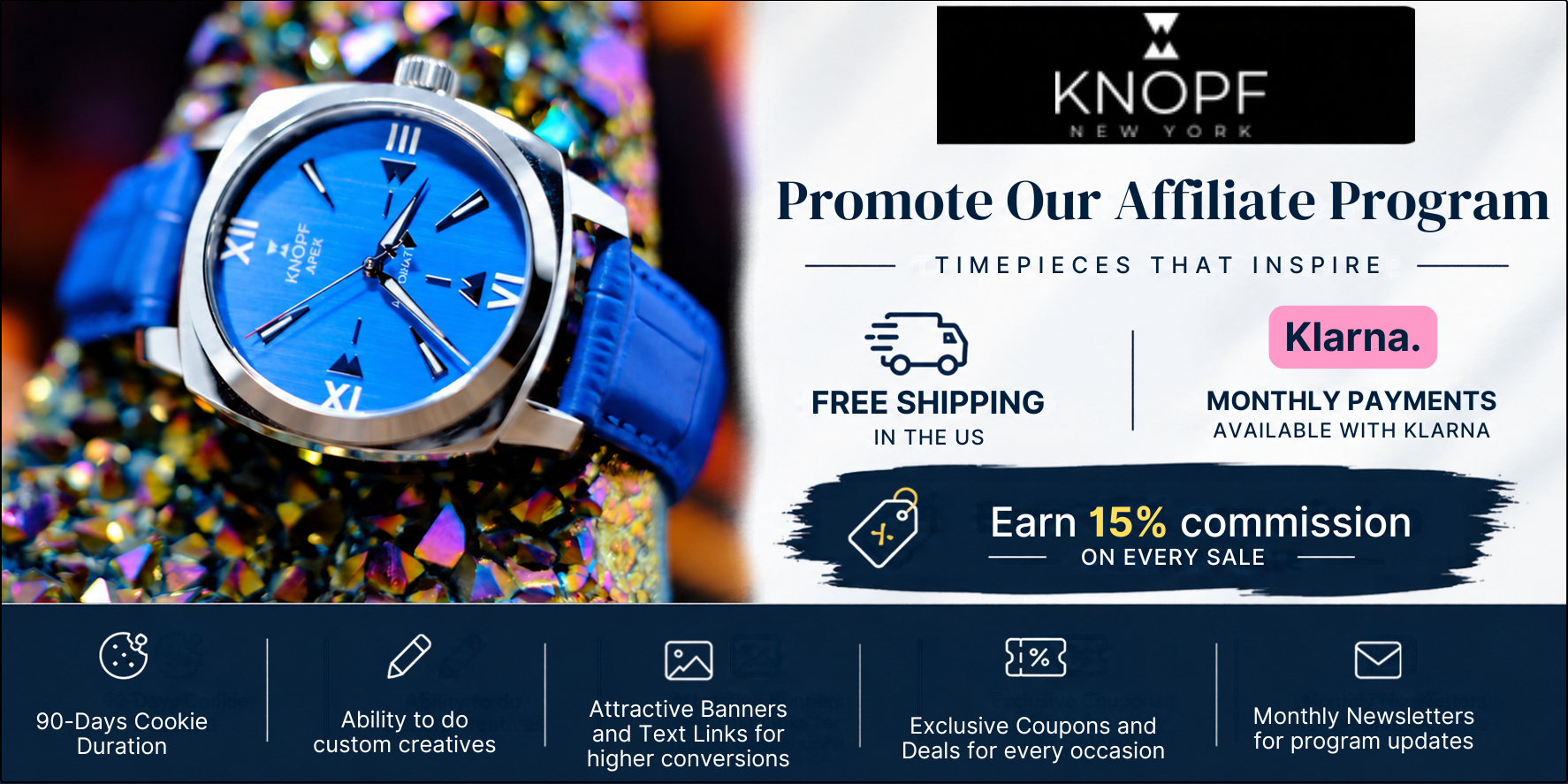 KNOPF New York LLC: Promote & Earn 15% on Every Sale
