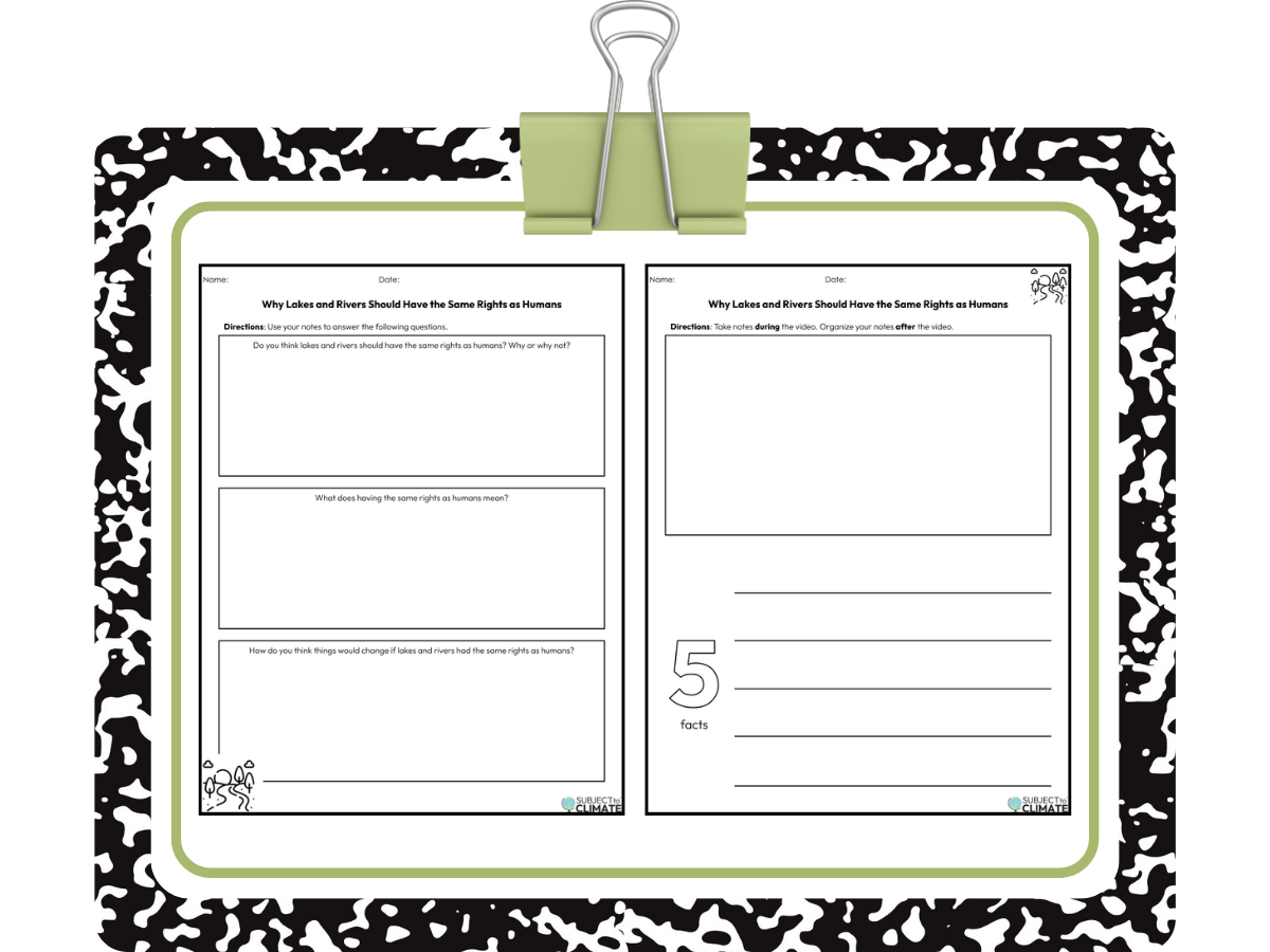 Opinion Writing: Lakes & Trees