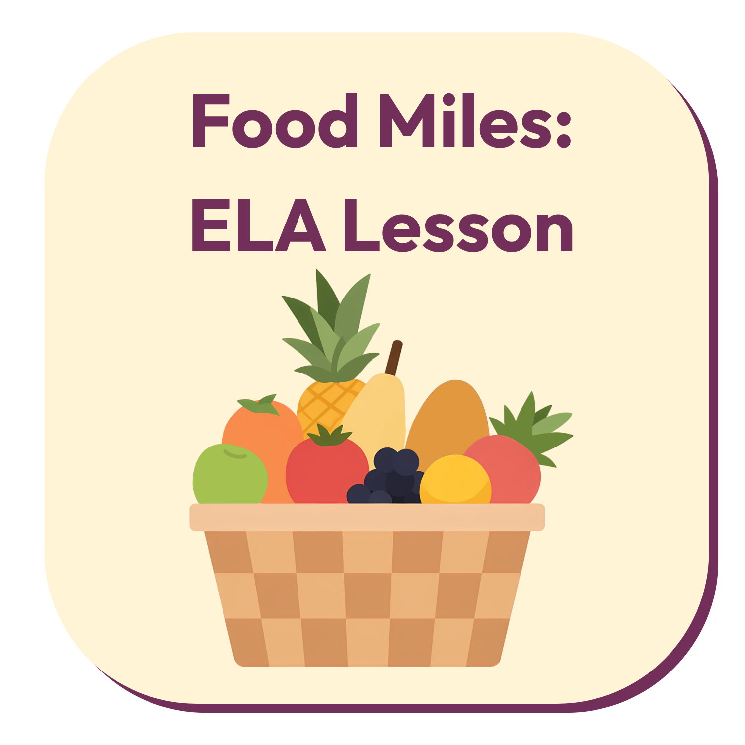 Food Miles: ELA Lesson Food Miles: ELA Lesson