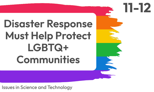 Disaster Response Must Help Protect LGBTQ+ Communities