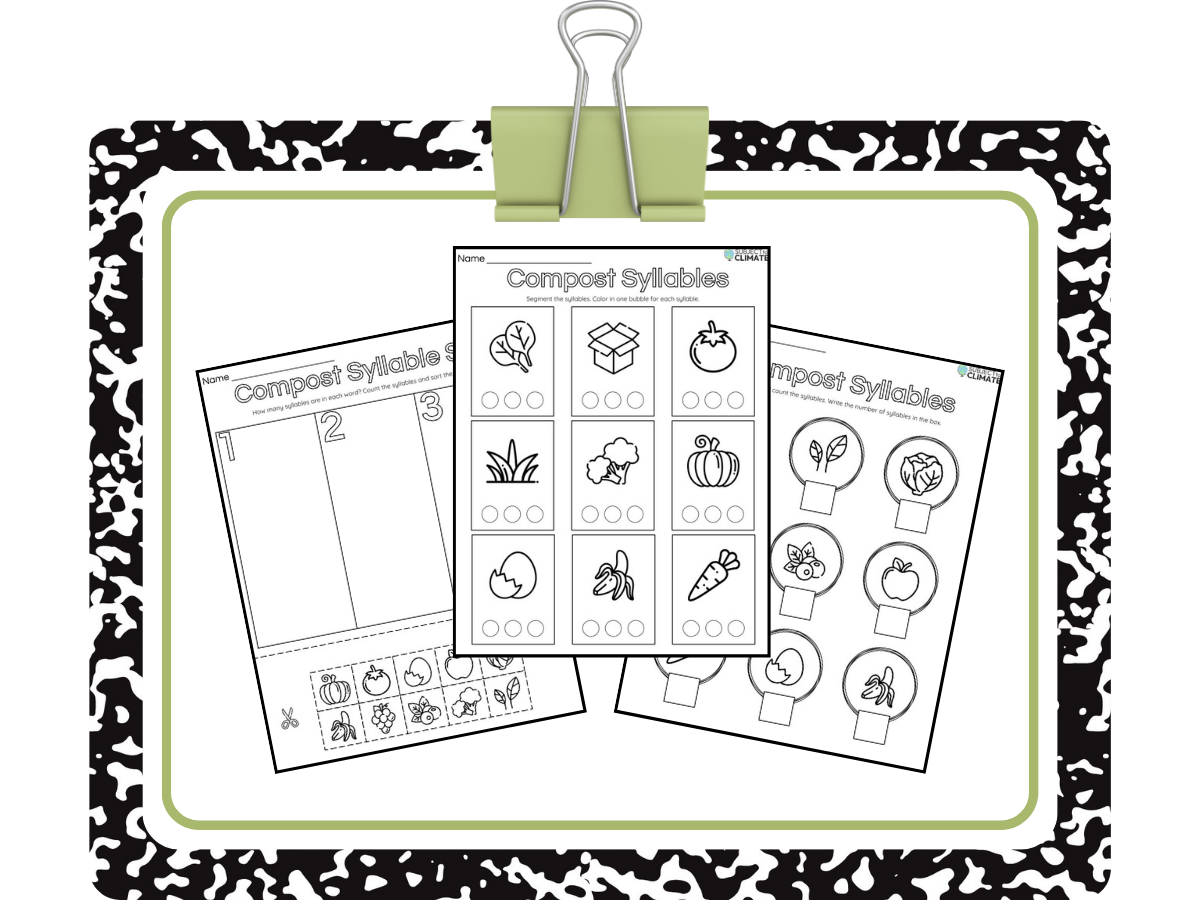 Composting syllables worksheets