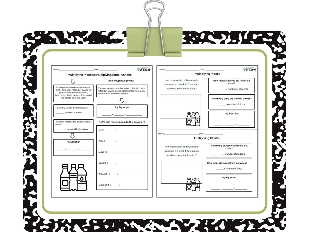 Plastics: Multiplication Activity