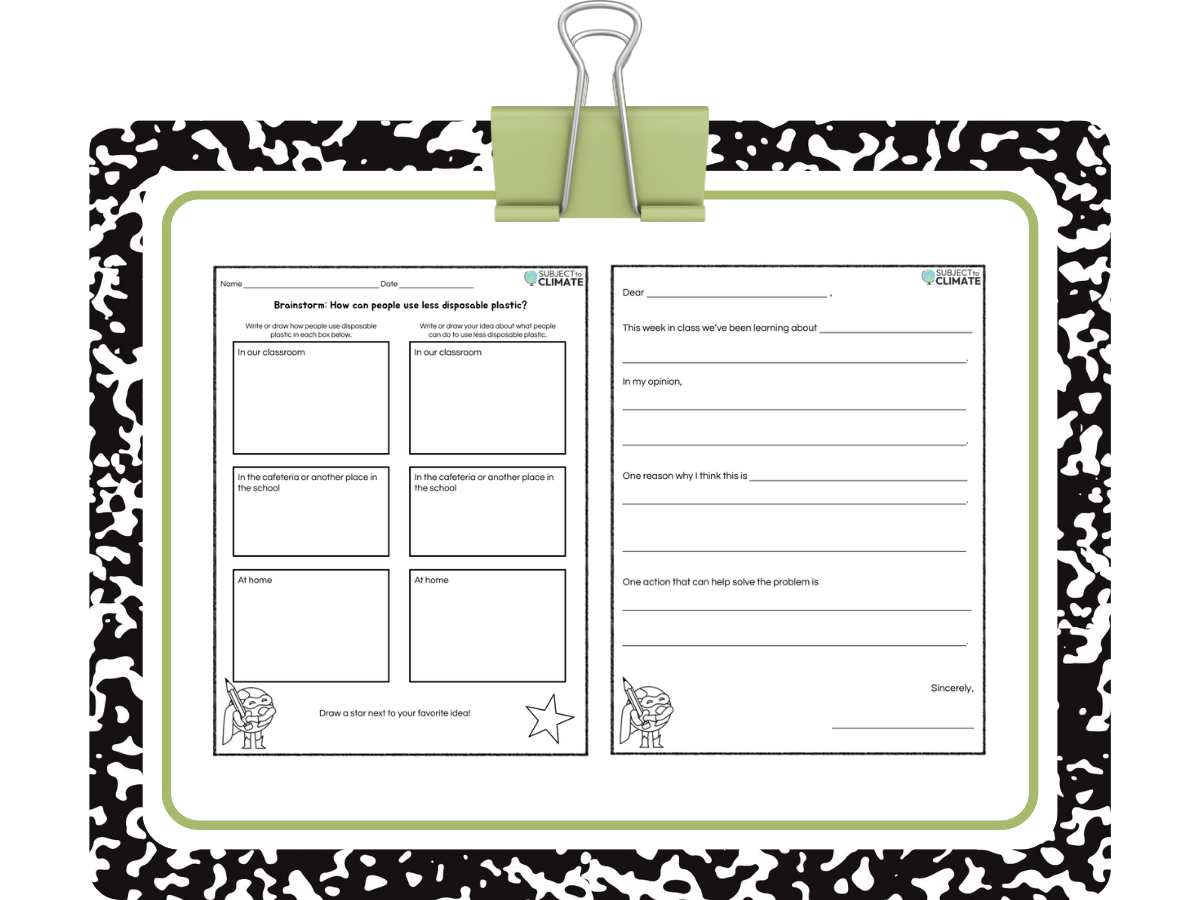 Plastics: Persuasive Writing Activity