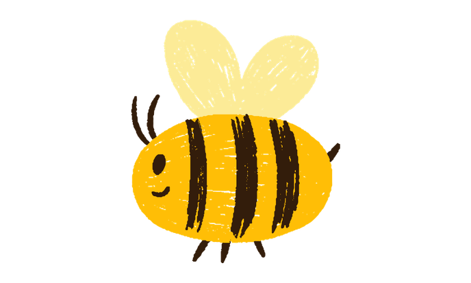 a yellow and black bee