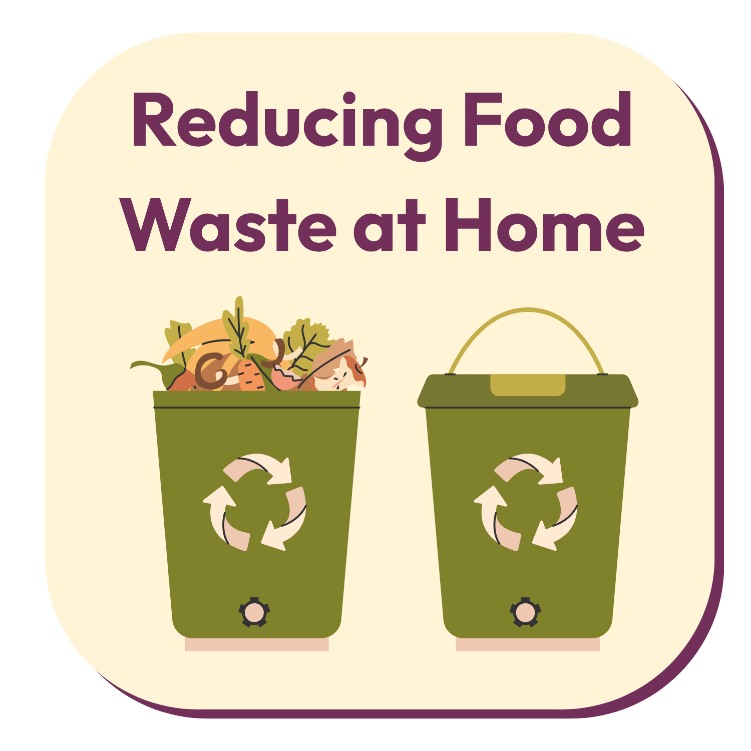 Reducing Food Waste at Home Reducing Food Waste at Home