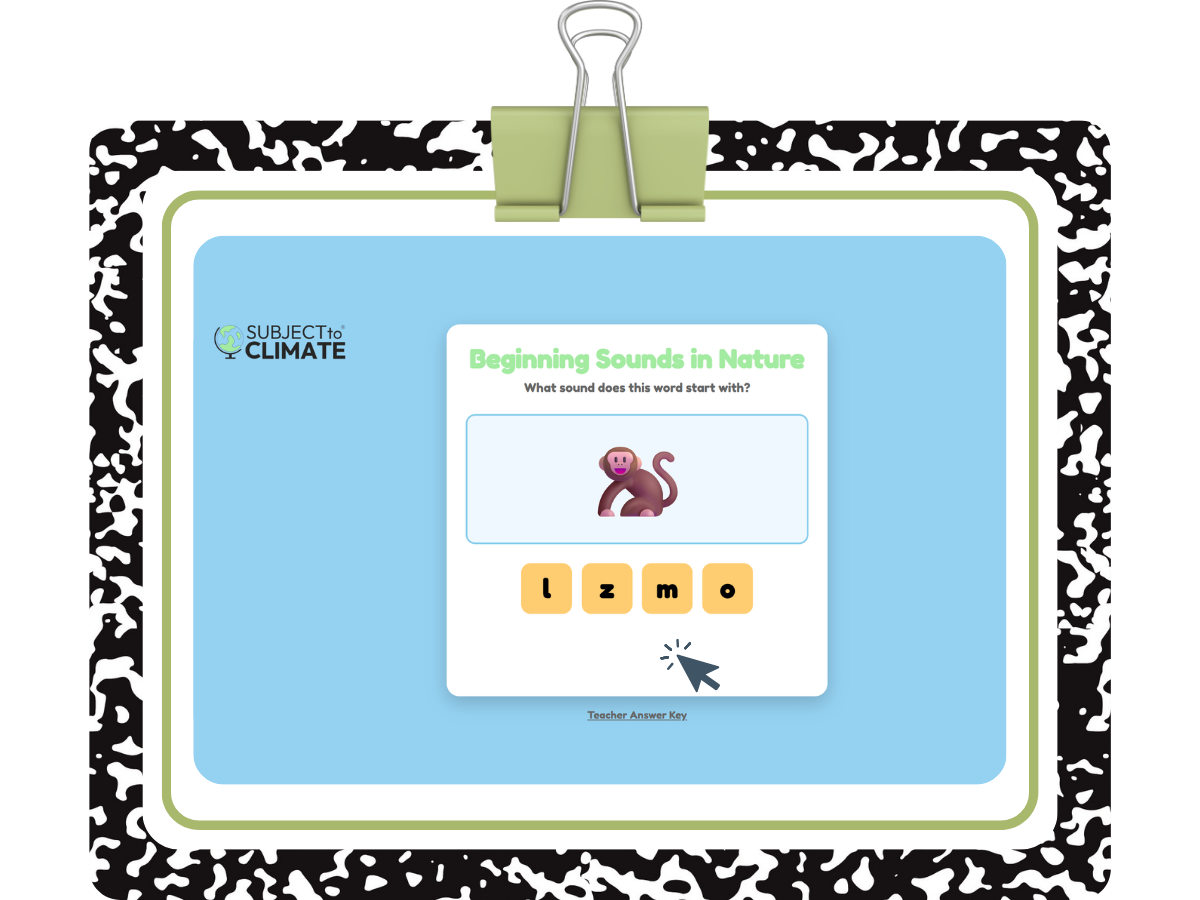 Beginning sounds in nature game