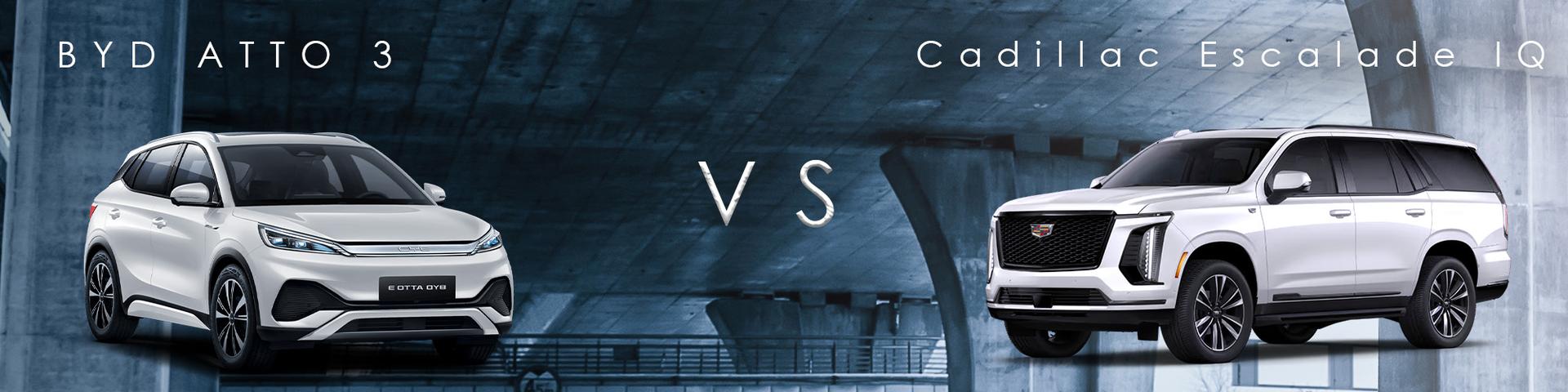 2026 Cadillac Escalade IQ vs BYD Atto 3 comparison at Sapaugh Cadillac