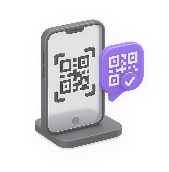 Representación visual de un pago interoperable mediante QR