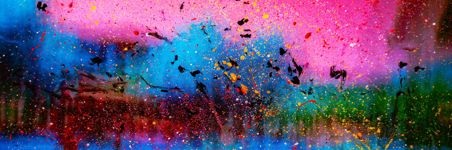 Burst of colors flowing togethers.