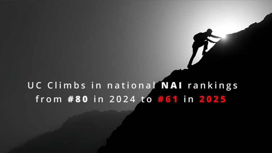 UC Climbs in national NAI rankings from #80 in 2024 to #61 in 2025