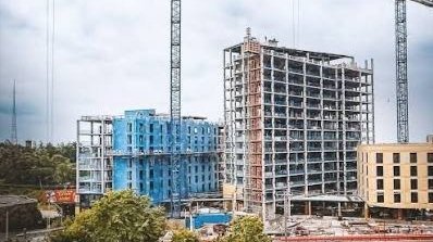 Construction of the new residence hall complex