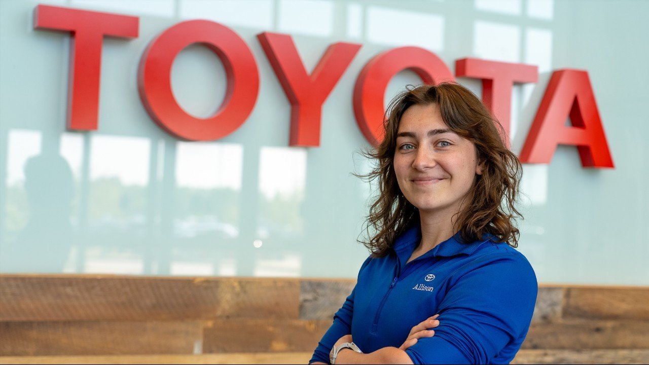 Allison Keith, a mechanical engineering student in UC's College of Engineering and Applied Science, working at her co-op at Toyota.