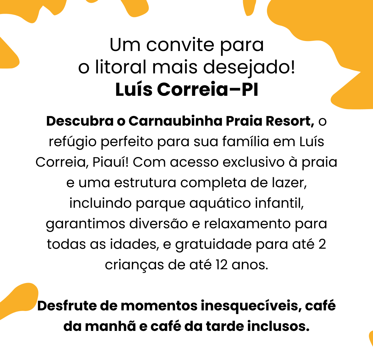 Um convite para o litoral mais desejado! Luís Correia–PI