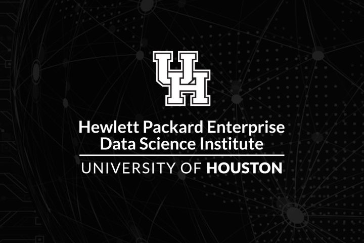 A black background with white text that says Hewlett Packard Enterprise Data Science Institute.