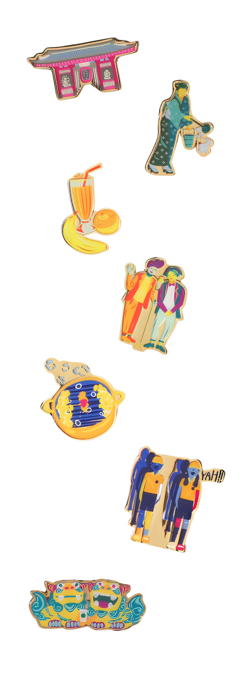 Starbucks Discovery Series Pins collection representing 6 regions Japan Starbucks Discovery Series Pins collection representing 6 regions Japan