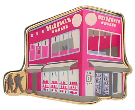 Starbucks Ginza Matsuya-dori store enamel pin from the Discovery Series TOKYO collection