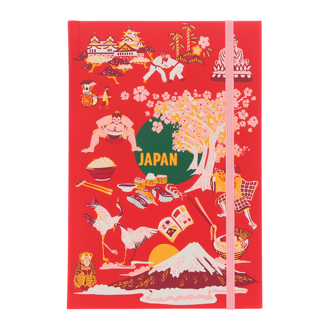 Starbucks Discovery Series JAPAN red notebook with traditional Japanese illustrations Starbucks Discovery Series JAPAN red notebook with traditional Japanese illustrations