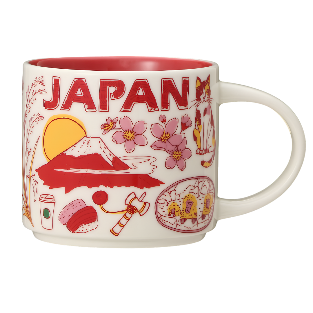 Starbucks Been There Series JAPAN mug with muted traditional illustrations