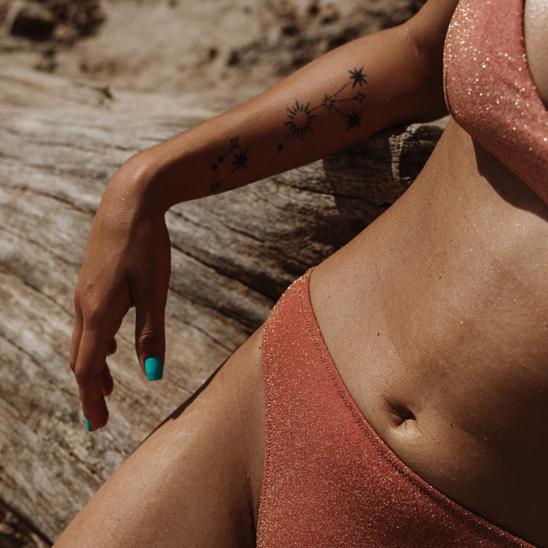 tanned woman tanned body
